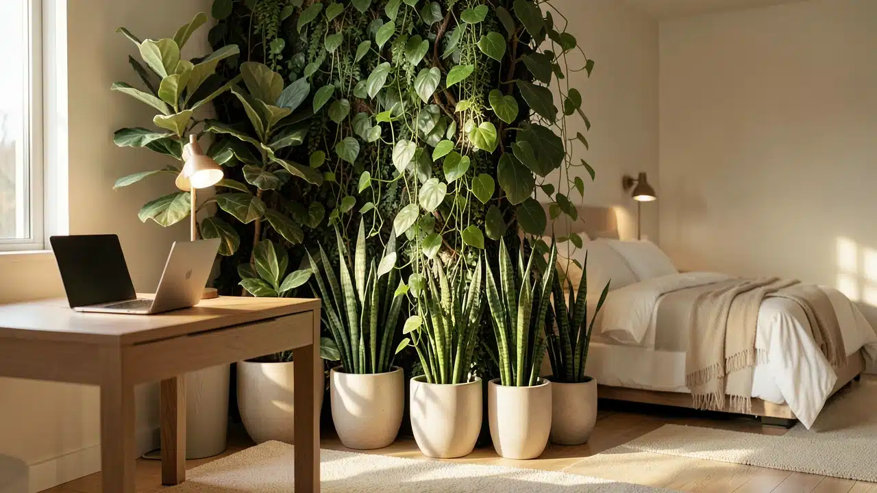 4. Tall Plants and Greenery as Natural Dividers