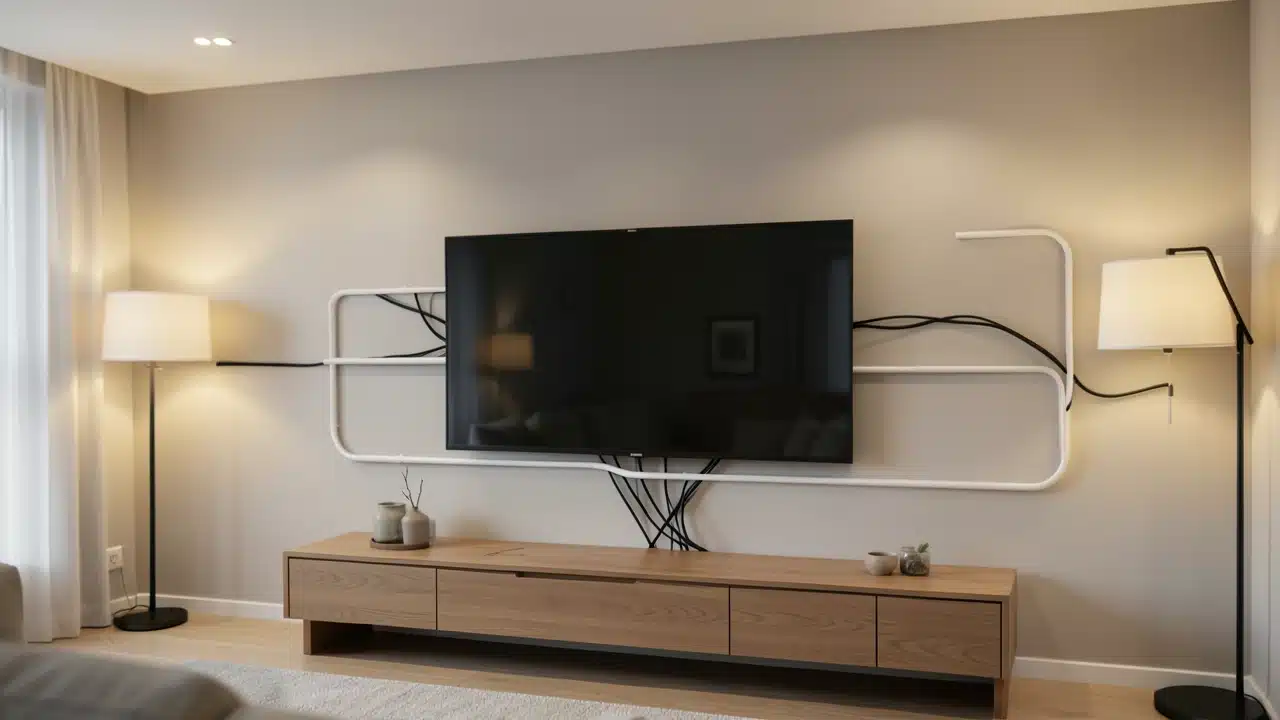5 Practical Ways To Hide Cables Behind Your Tv Unit