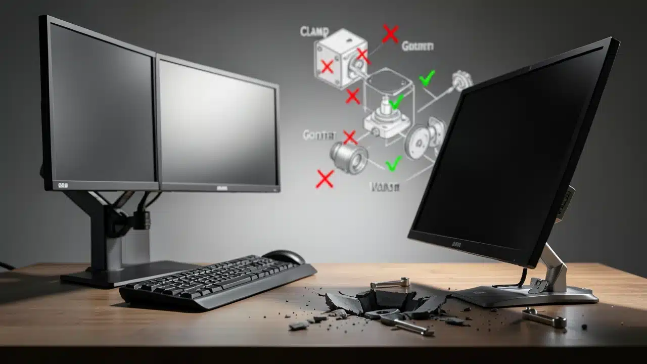 Assessing Monitor Arm Mount Type and Stability