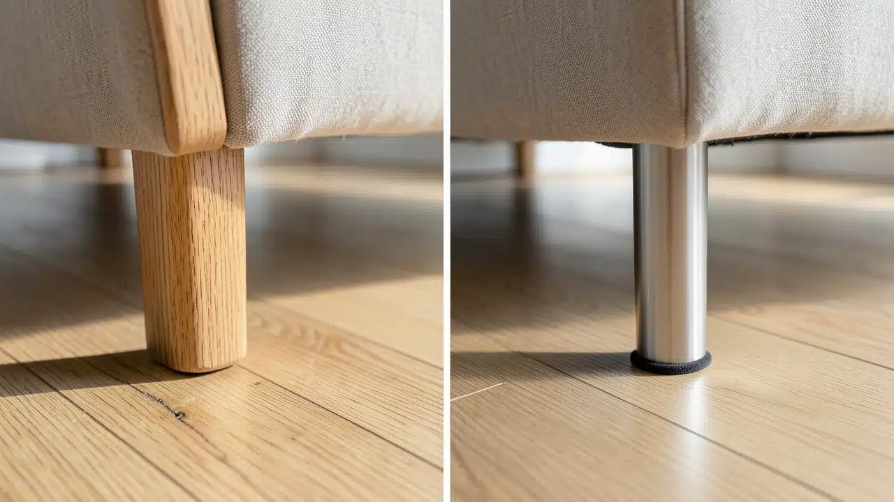 Comparing Wood Sofa Legs vs. Metal Legs for Floor Safety