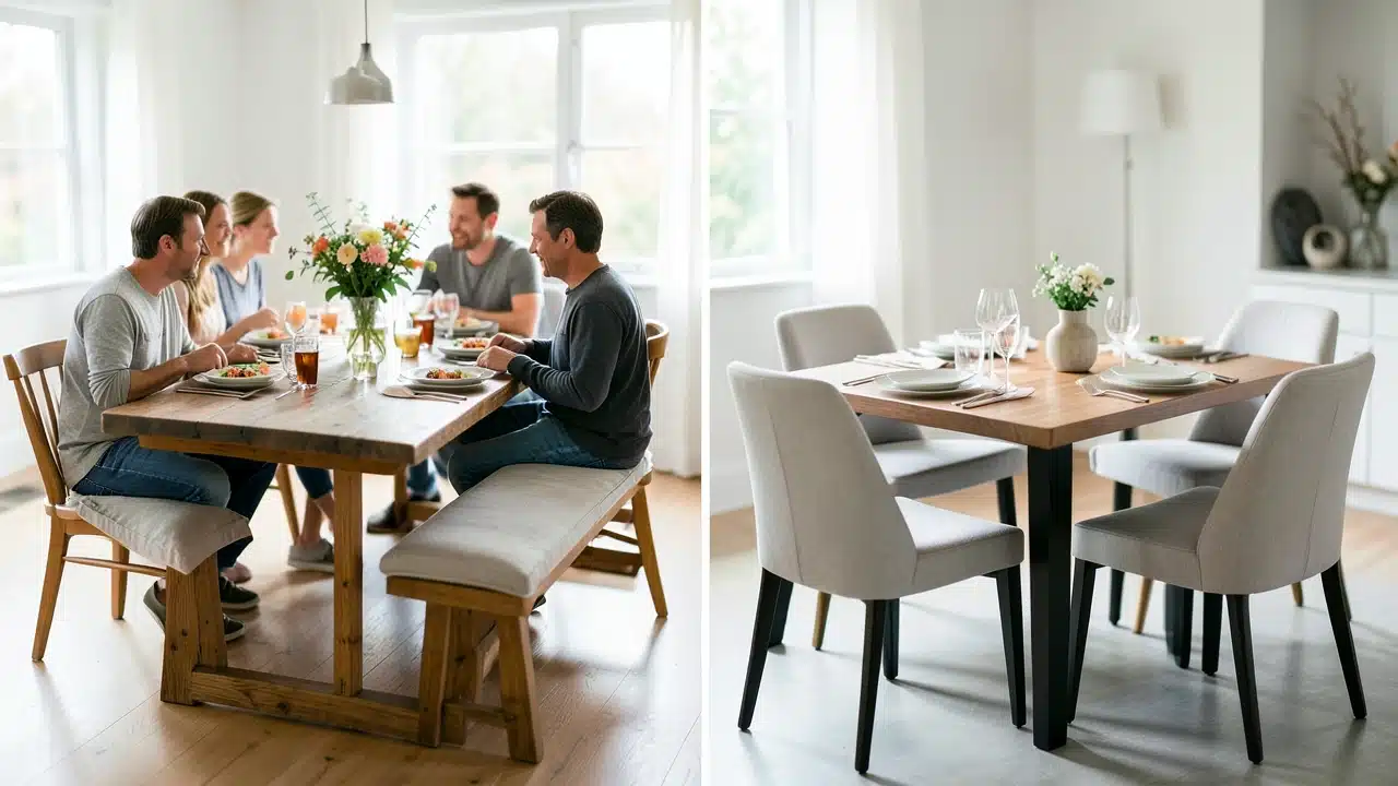 Dining Bench vs. Dining Chairs: Which Works Better for Which Kind of Household? A Comparison