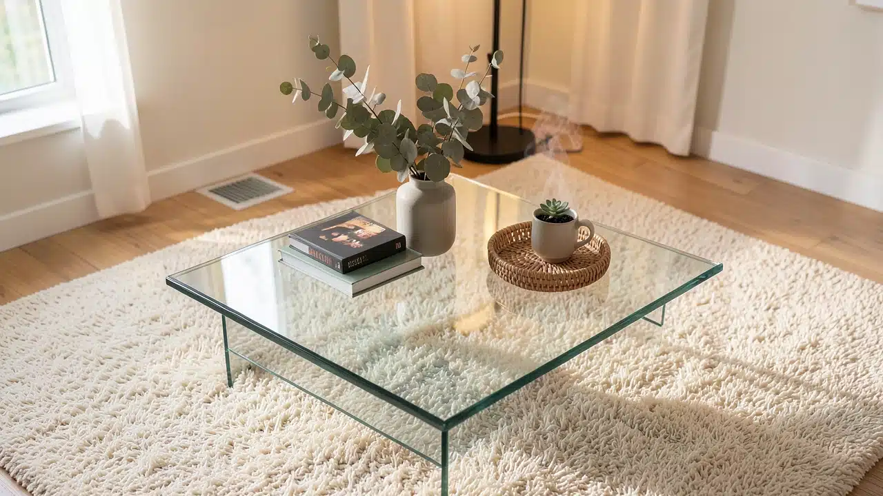 How to Make a Glass-Top Coffee Table Work for You