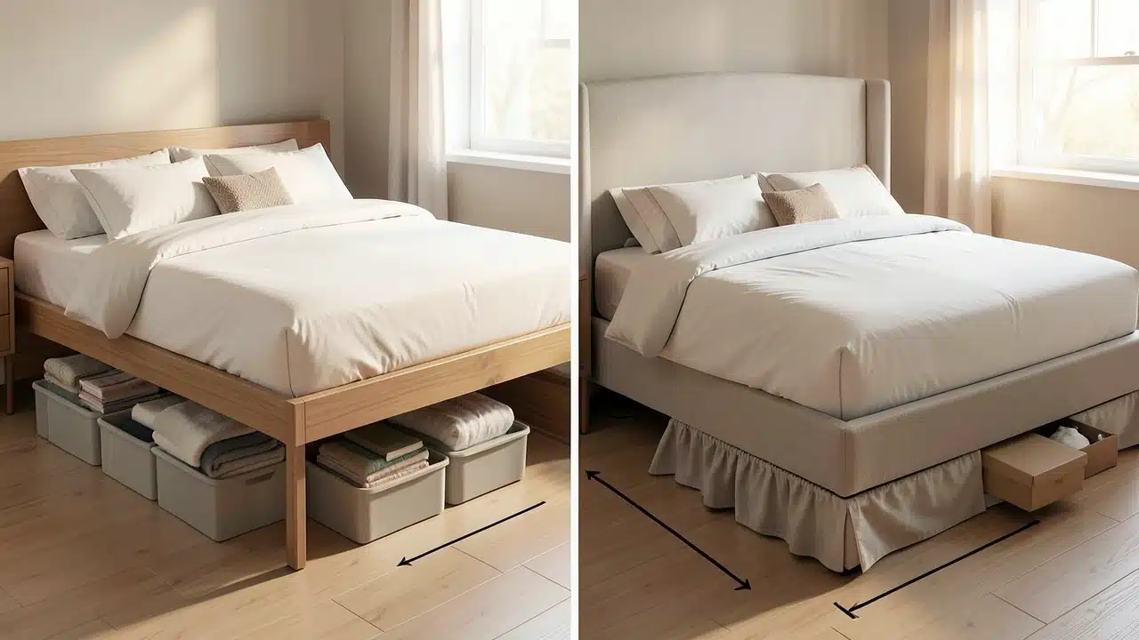 Platform Bed vs. Box Bed How Much Under-Bed Storage Do You Actually Get?