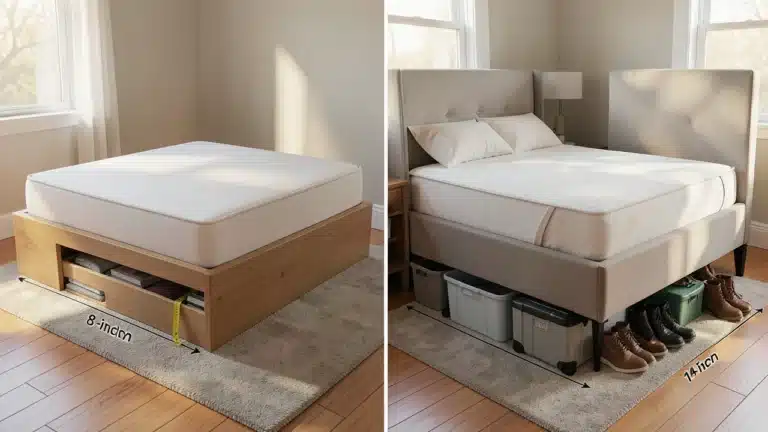 Platform Bed Vs. Box Bed How Much Under-Bed Storage Do You Actually Get?