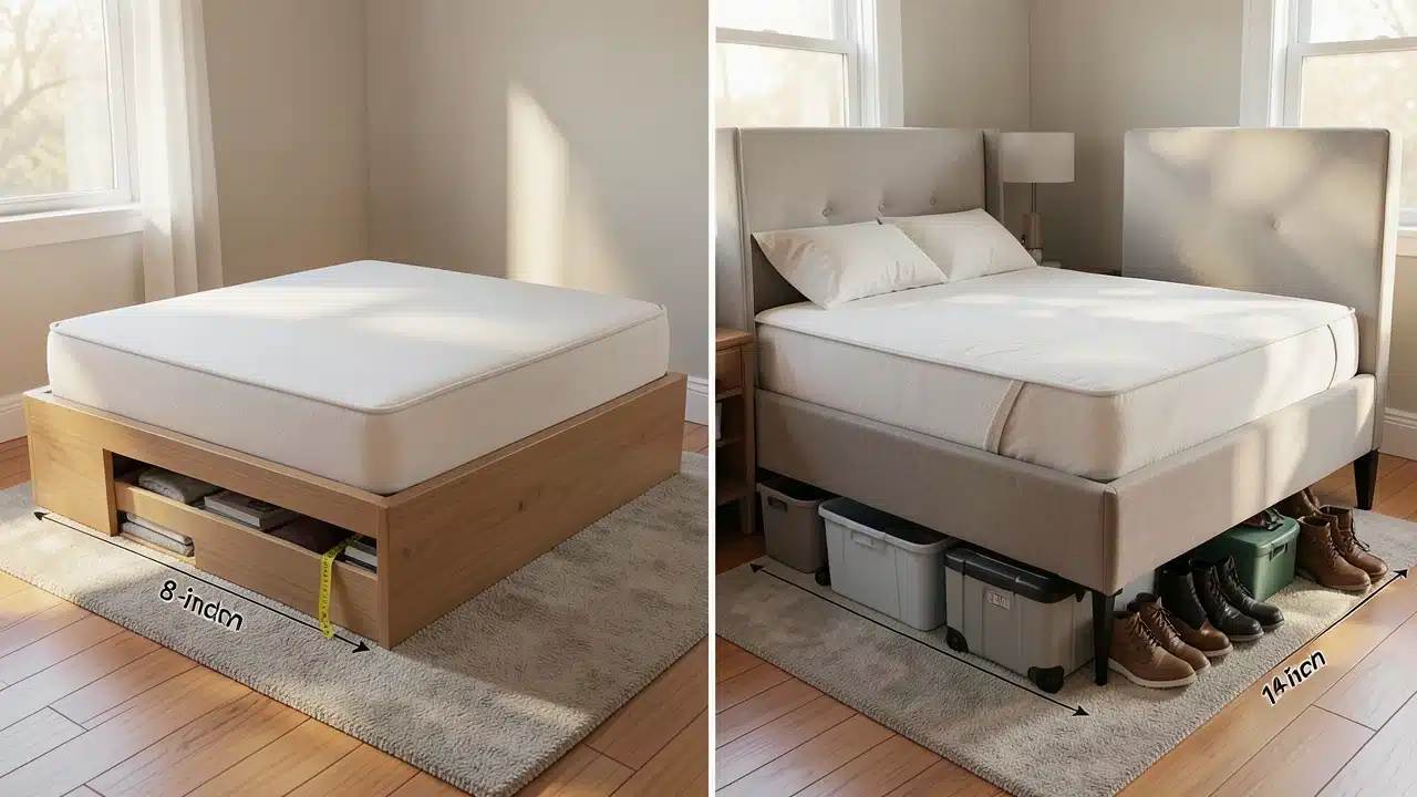 Platform Bed Vs. Box Bed How Much Under-Bed Storage Do You Actually Get?