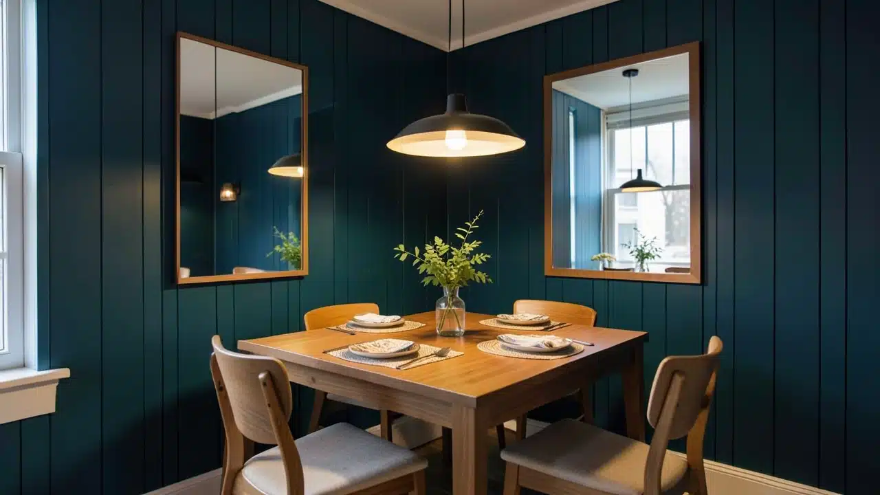 What an Accent Wall Does for Small Dining Rooms