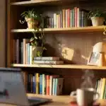 What Kind Of Bookshelf Background Actually Works For Video Calls?