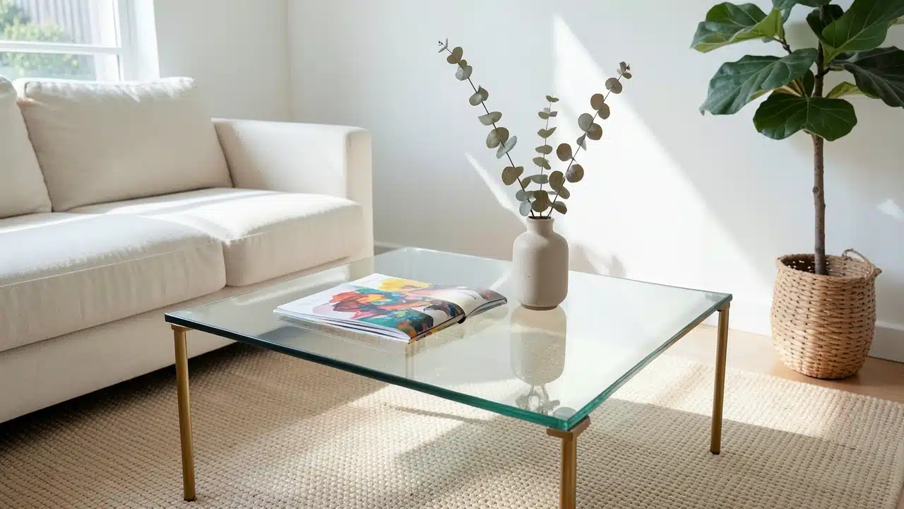 When a Glass-Top Coffee Table Makes Perfect Sense